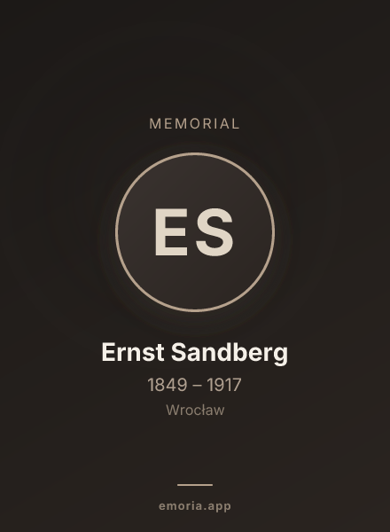 Memorial portrait of Ernst Sandberg