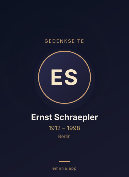 Gedenkportrait von Ernst Schraepler
