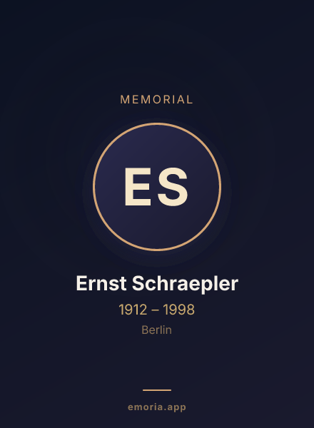 Memorial portrait of Ernst Schraepler