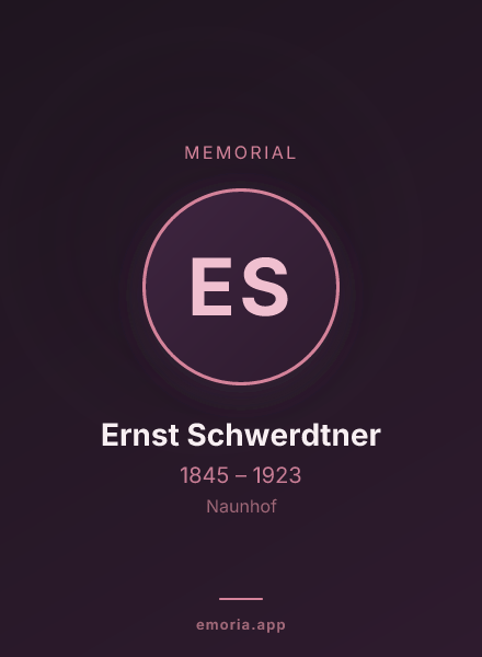 Memorial portrait of Ernst Schwerdtner