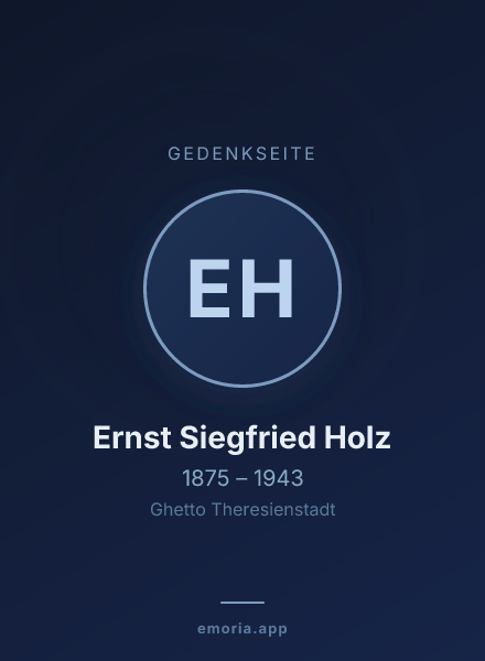 Gedenkportrait von Ernst Siegfried Holz