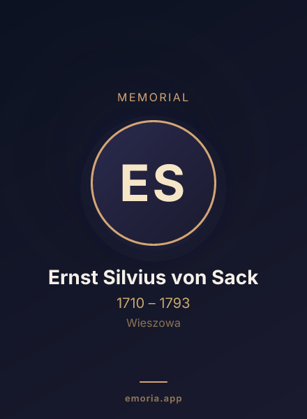 Memorial portrait of Ernst Silvius von Sack