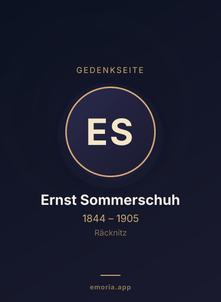 Gedenkportrait von Ernst Sommerschuh