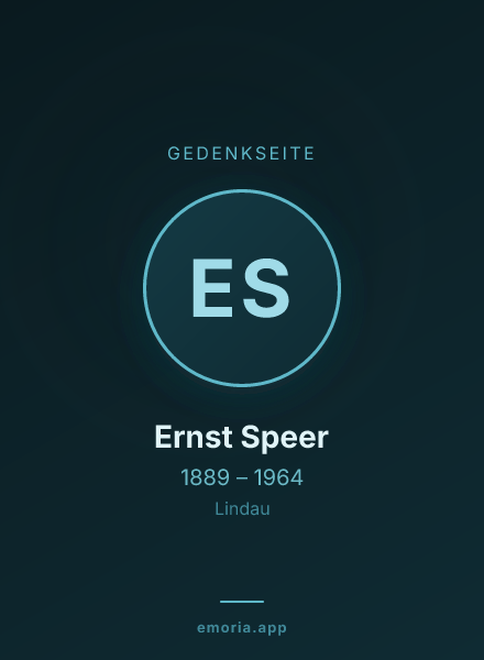 Gedenkportrait von Ernst Speer