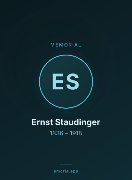 Memorial portrait of Ernst Staudinger