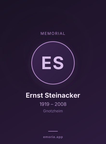 Memorial portrait of Ernst Steinacker