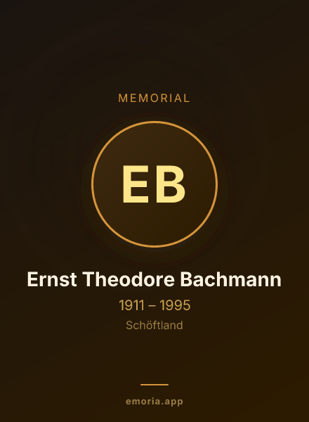 Memorial portrait of Ernst Theodore Bachmann