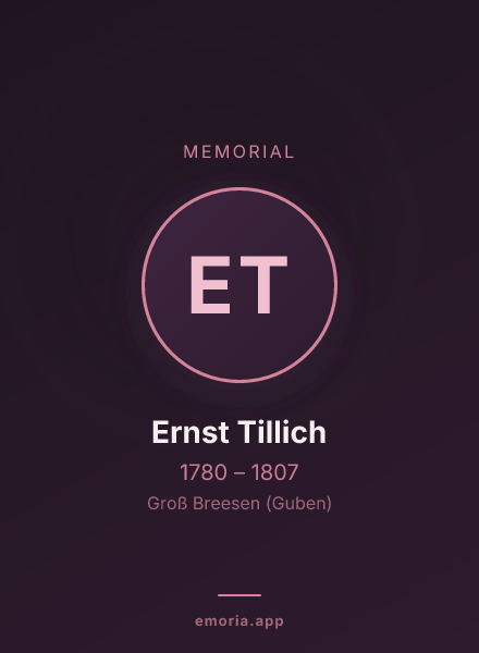 Memorial portrait of Ernst Tillich