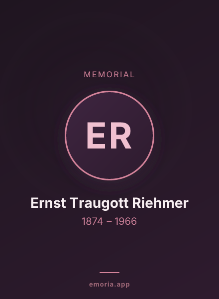 Memorial portrait of Ernst Traugott Riehmer