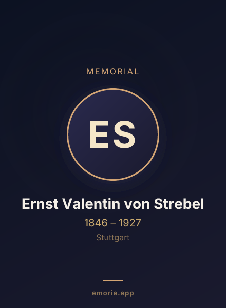 Memorial portrait of Ernst Valentin von Strebel
