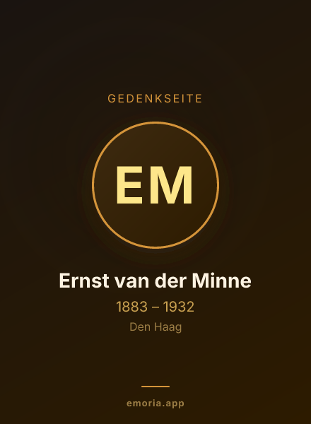 Gedenkportrait von Ernst van der Minne