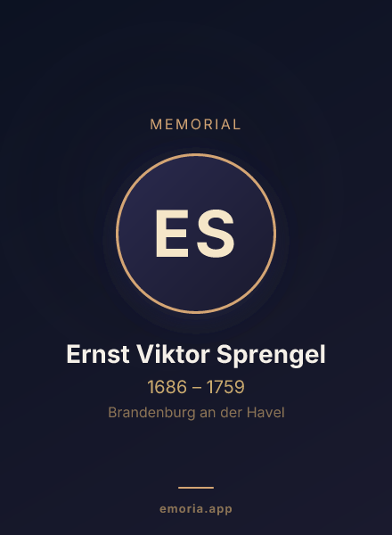 Memorial portrait of Ernst Viktor Sprengel