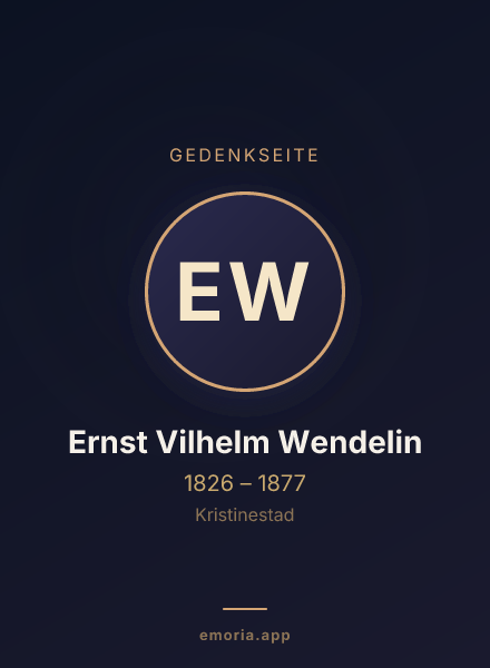 Gedenkportrait von Ernst Vilhelm Wendelin