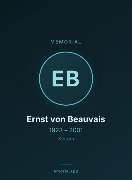 Memorial portrait of Ernst von Beauvais