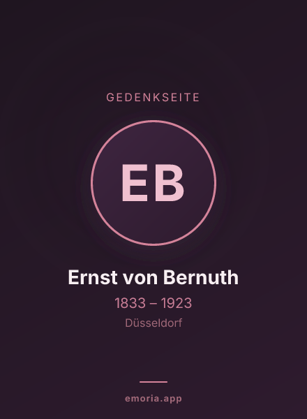 Gedenkportrait von Ernst von Bernuth