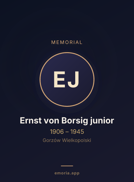 Memorial portrait of Ernst von Borsig junior