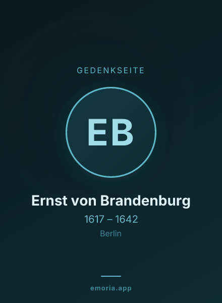 Gedenkportrait von Ernst von Brandenburg