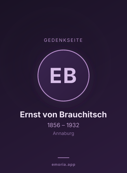 Gedenkportrait von Ernst von Brauchitsch