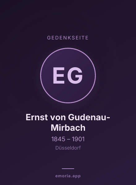 Gedenkportrait von Ernst von Gudenau-Mirbach
