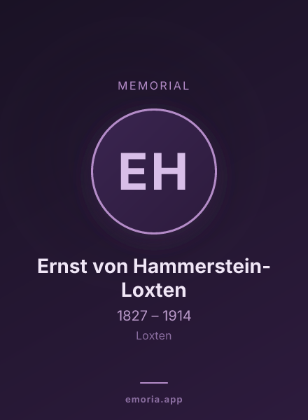 Memorial portrait of Ernst von Hammerstein-Loxten