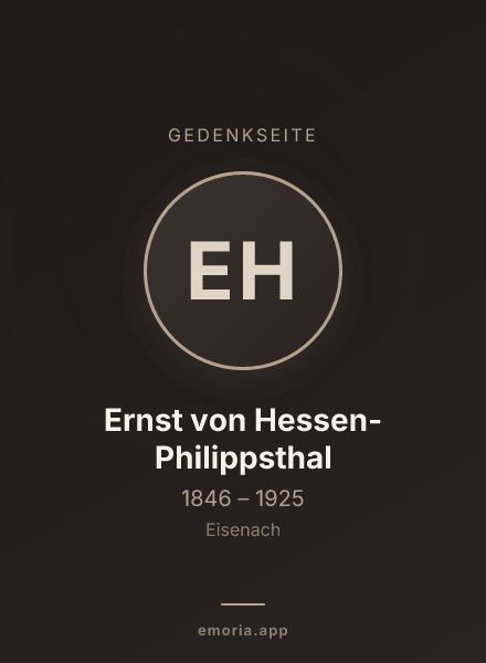 Gedenkportrait von Ernst von Hessen-Philippsthal