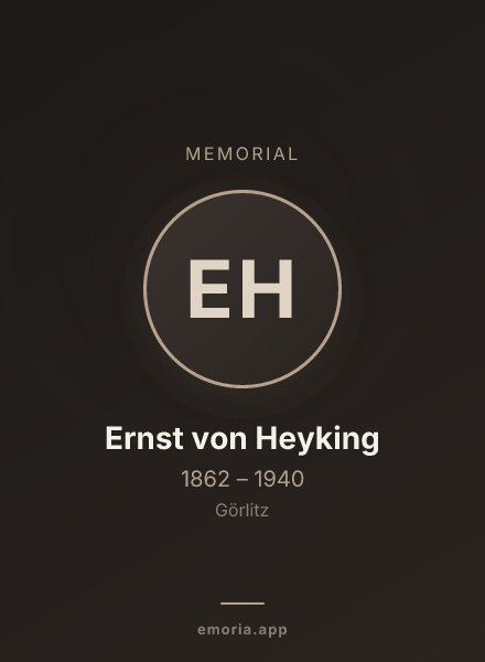Memorial portrait of Ernst von Heyking