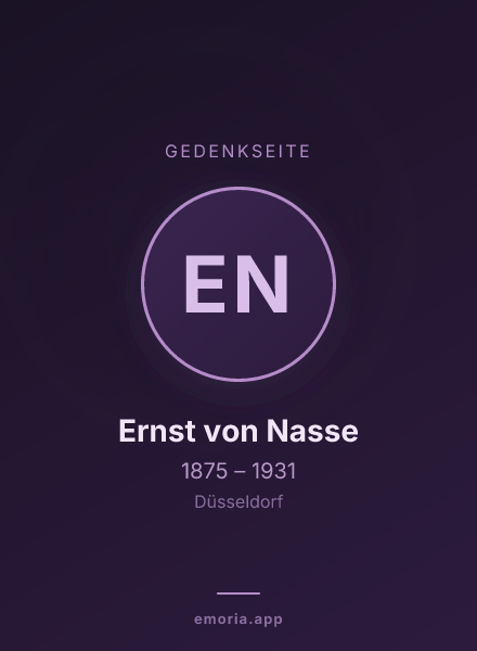 Gedenkportrait von Ernst von Nasse