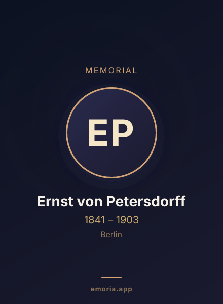 Memorial portrait of Ernst von Petersdorff