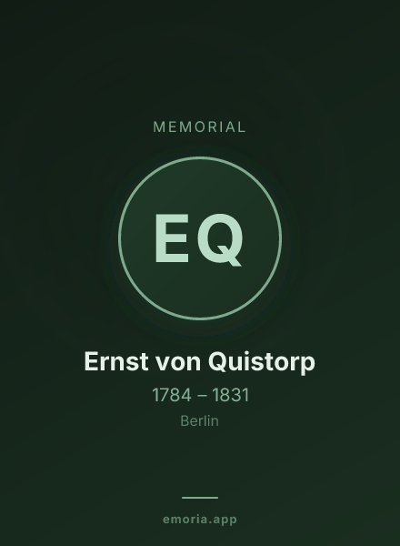 Memorial portrait of Ernst von Quistorp