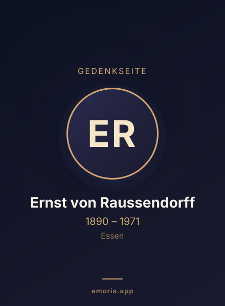 Gedenkportrait von Ernst von Raussendorff