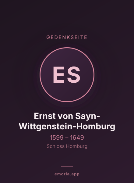 Gedenkportrait von Ernst von Sayn-Wittgenstein-Homburg