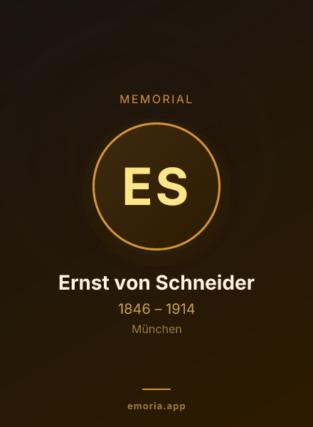 Memorial portrait of Ernst von Schneider