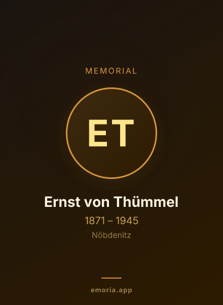 Memorial portrait of Ernst von Thümmel