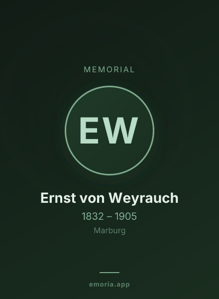 Memorial portrait of Ernst von Weyrauch