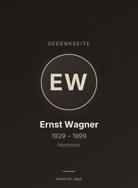 Gedenkportrait von Ernst Wagner