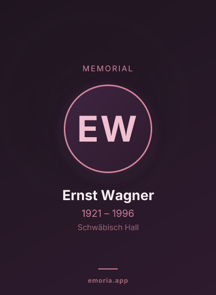 Memorial portrait of Ernst Wagner