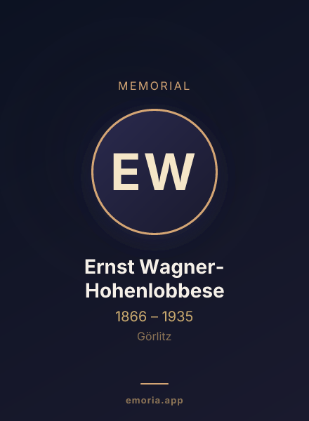 Memorial portrait of Ernst Wagner-Hohenlobbese