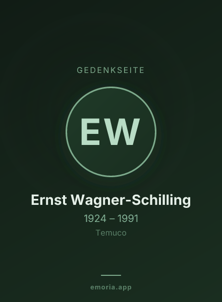 Gedenkportrait von Ernst Wagner-Schilling