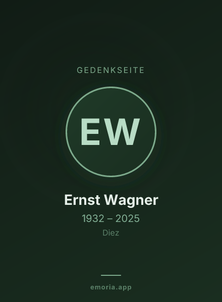 Gedenkportrait von Ernst Wagner