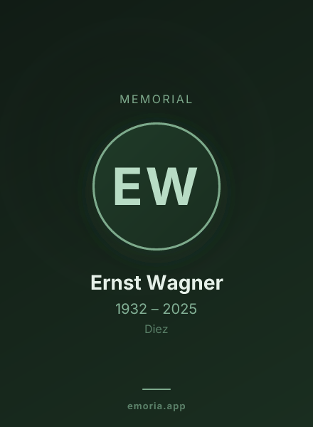 Memorial portrait of Ernst Wagner