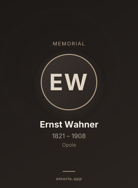 Memorial portrait of Ernst Wahner