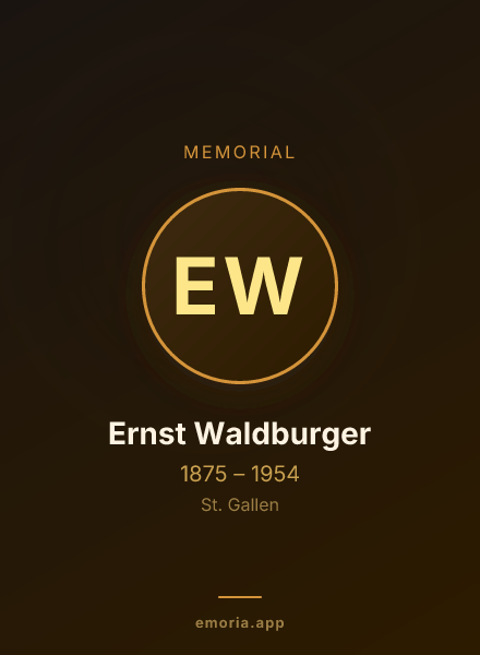 Memorial portrait of Ernst Waldburger