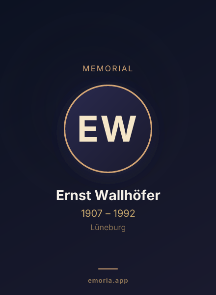 Memorial portrait of Ernst Wallhöfer