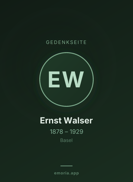 Gedenkportrait von Ernst Walser