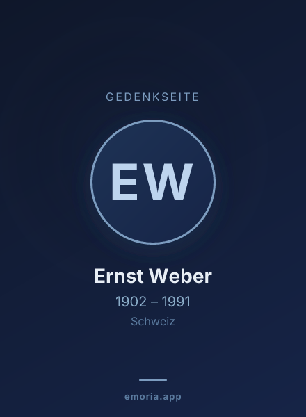 Gedenkportrait von Ernst Weber