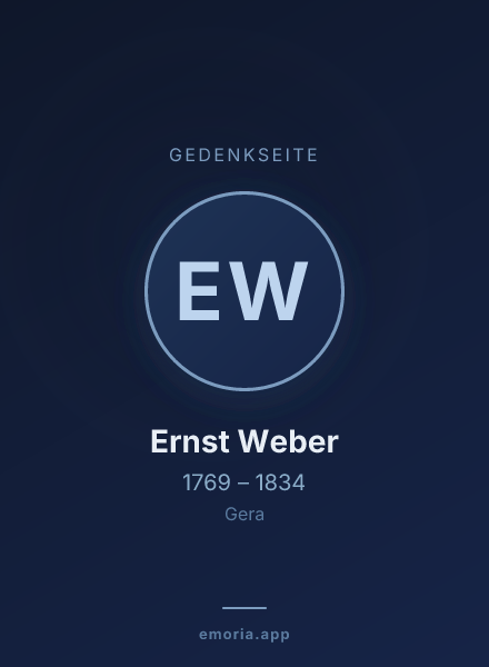 Gedenkportrait von Ernst Weber