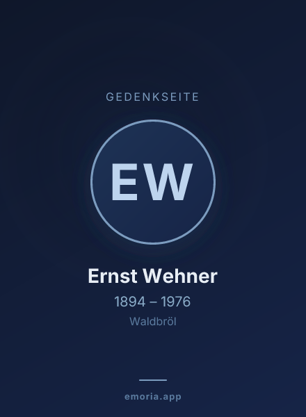Gedenkportrait von Ernst Wehner