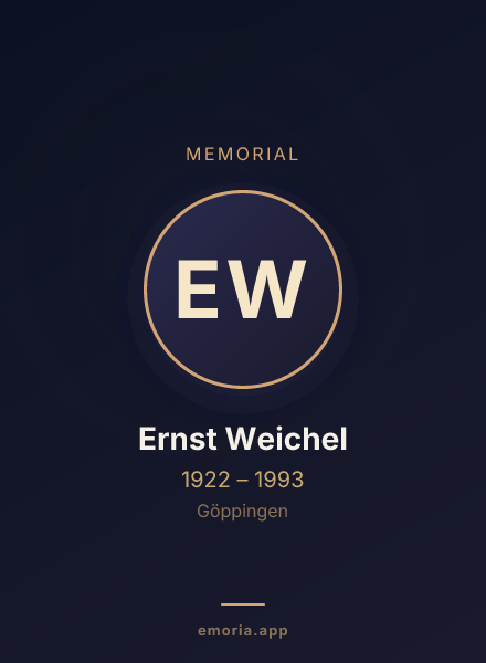 Memorial portrait of Ernst Weichel