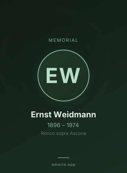 Memorial portrait of Ernst Weidmann