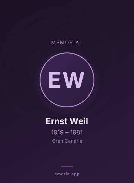 Memorial portrait of Ernst Weil